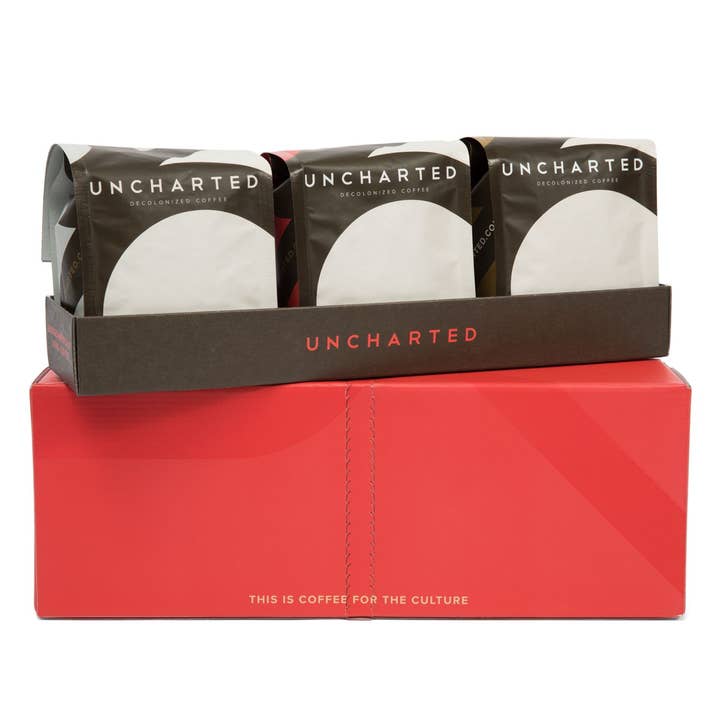 Uncharted Coffee - Wholesale Koffiebonen - Biologische Hele Bonen Koffie Cadeauset (10 st/doos)5