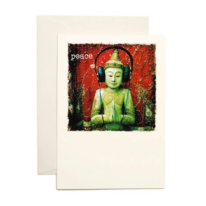 Paperlove Boutique - Wholesale Everyday Greeting Card - Buddha with Headphones Peace1
