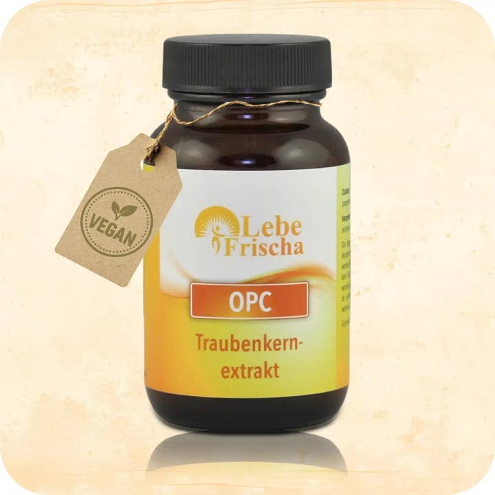 LebeFrischa OPC Grape Seed Extract pure extract without additives 60 capsules for wholesale by LebeFrischa