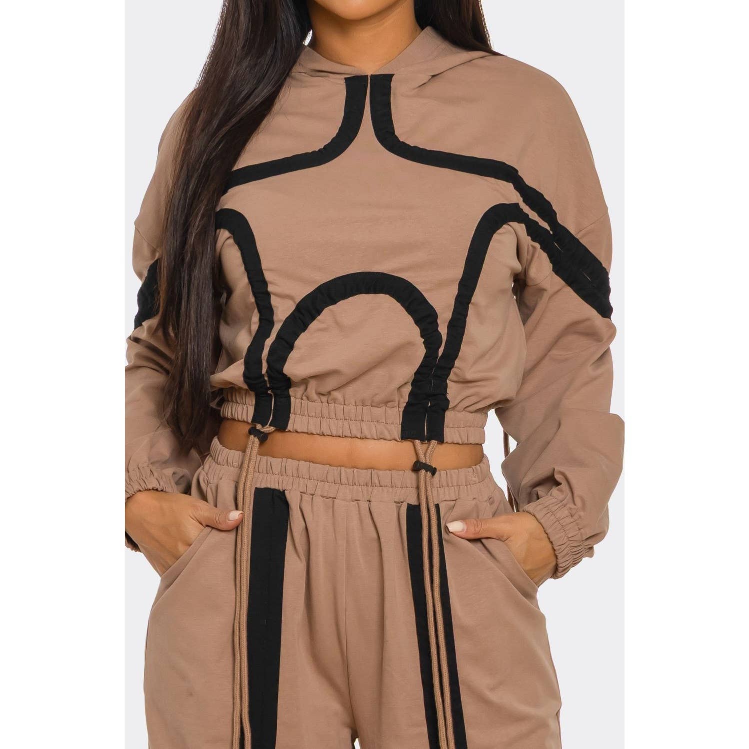 Esmeray Clothing - Wholesale Top & Pant Set (NOT Loungewear) - Women's - URBAN EDGE HOODED PANTS SET7