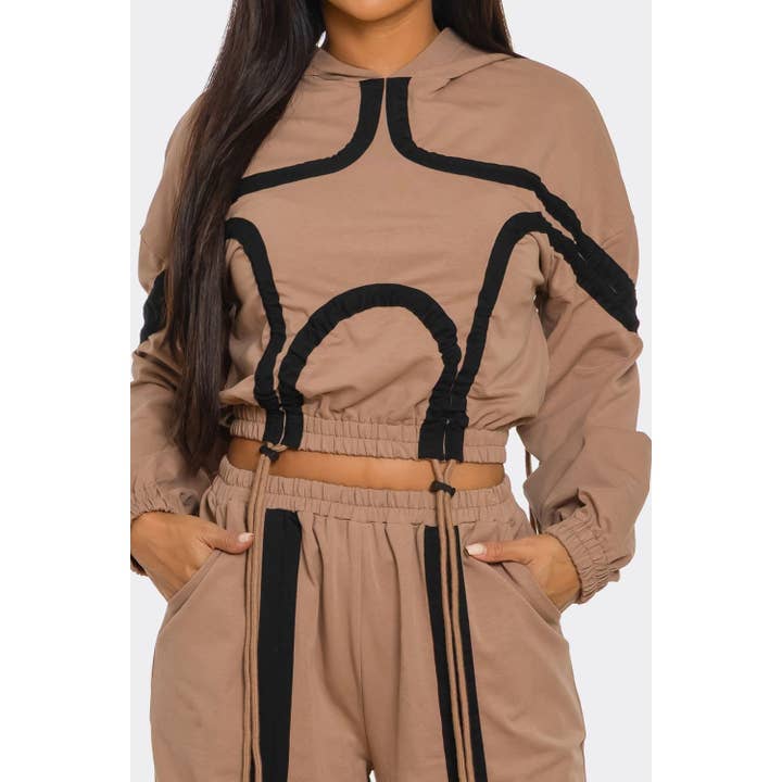 Esmeray Clothing - Wholesale Top & Pant Set (NOT Loungewear) - Women's - URBAN EDGE HOODED PANTS SET7