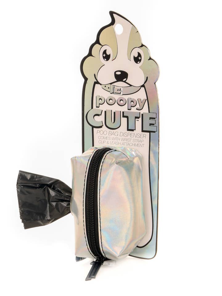 Porte-sac à crottes de chien mignon | Laisse | Holo Argent pour la vente par Fydelity