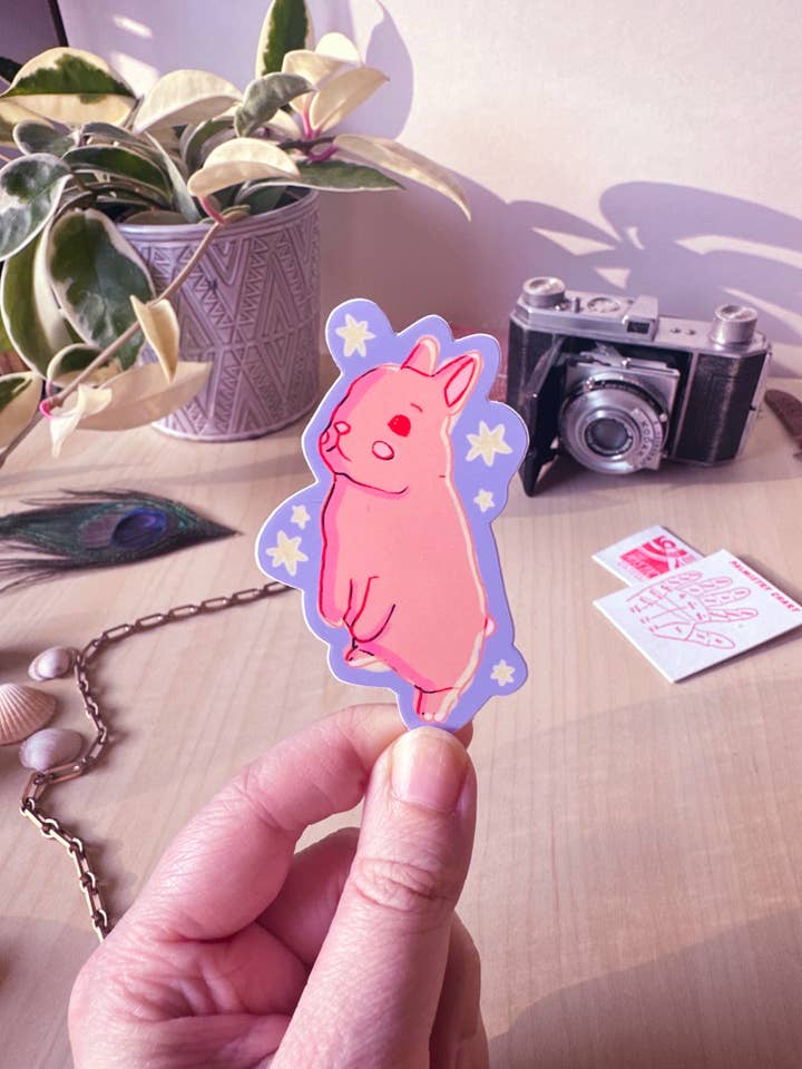 Autocollant Lapin Cosmique pour la vente par Wilde Reverie Co.