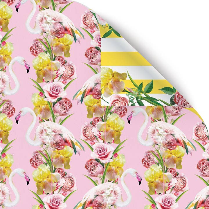 Gift Wrap Lola Flamingo - Pack of 25 for wholesale by Deva Designs Ltd
