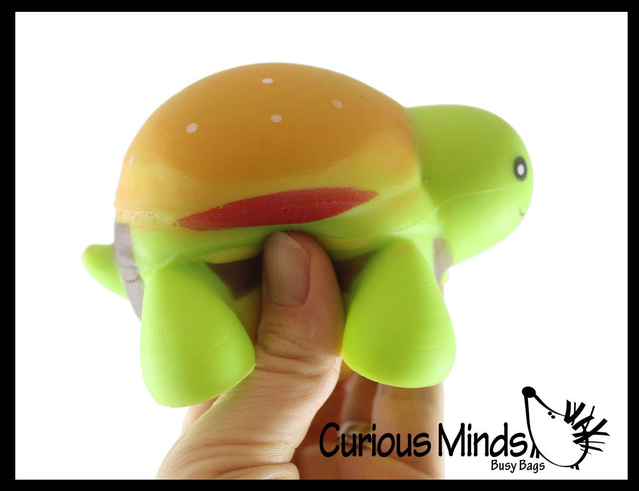 Curious Minds Toys - Vente Jouet mou – enfant et bébé - 1 garniture molle pour chien Turtle Burger Squishy Squeeze Stress Ball2