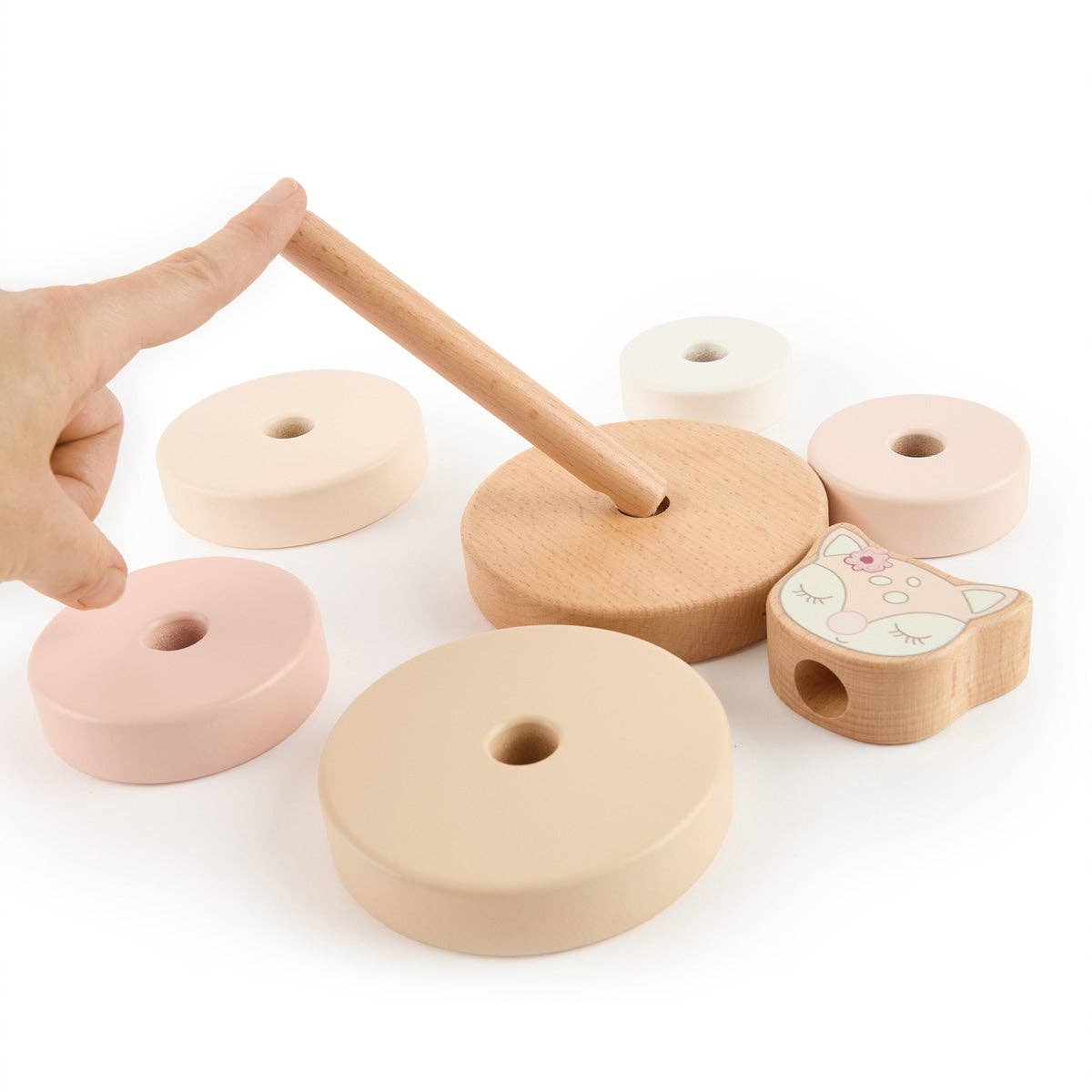 Bieco Spielwaren - Wholesale Wood Toy - Kids - STACKING TOWER DEER ELLA FSC®5