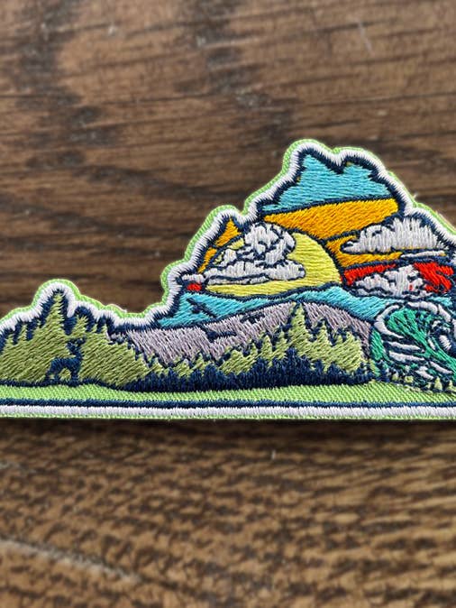 Virginia Outdoors State Pride & Nature Embroidered Patch for wholesale by Giant Step Design Co.