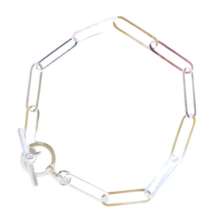 Sterling Silver Paperclip Bracelet for wholesale by fortenna