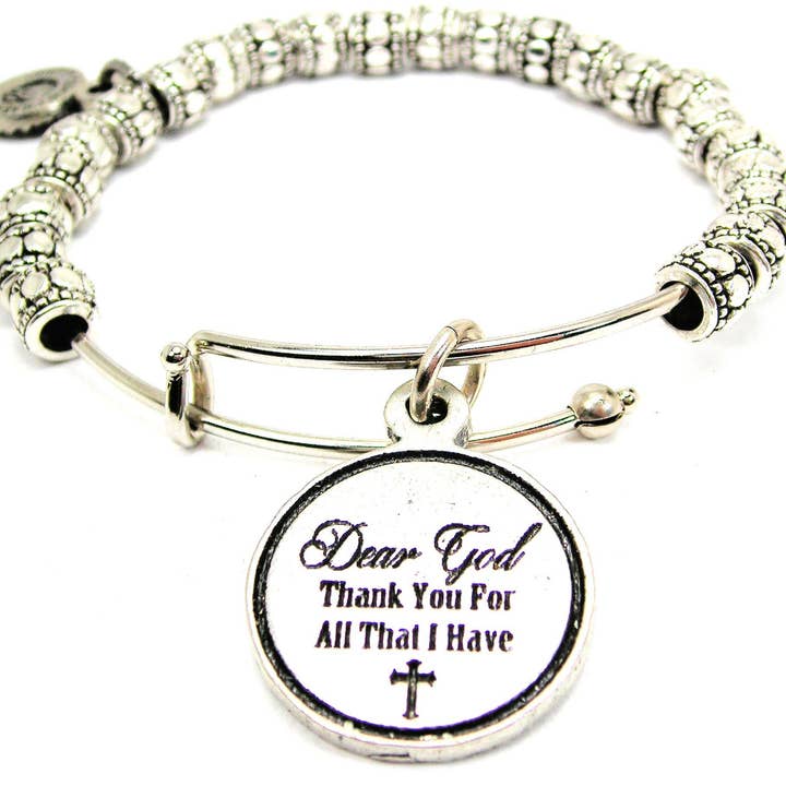Dear Lord Thank You for All Thai Ho Bracciale con perline in metallo per la vendita all'ingrosso da parte di Chubby Chico Charms