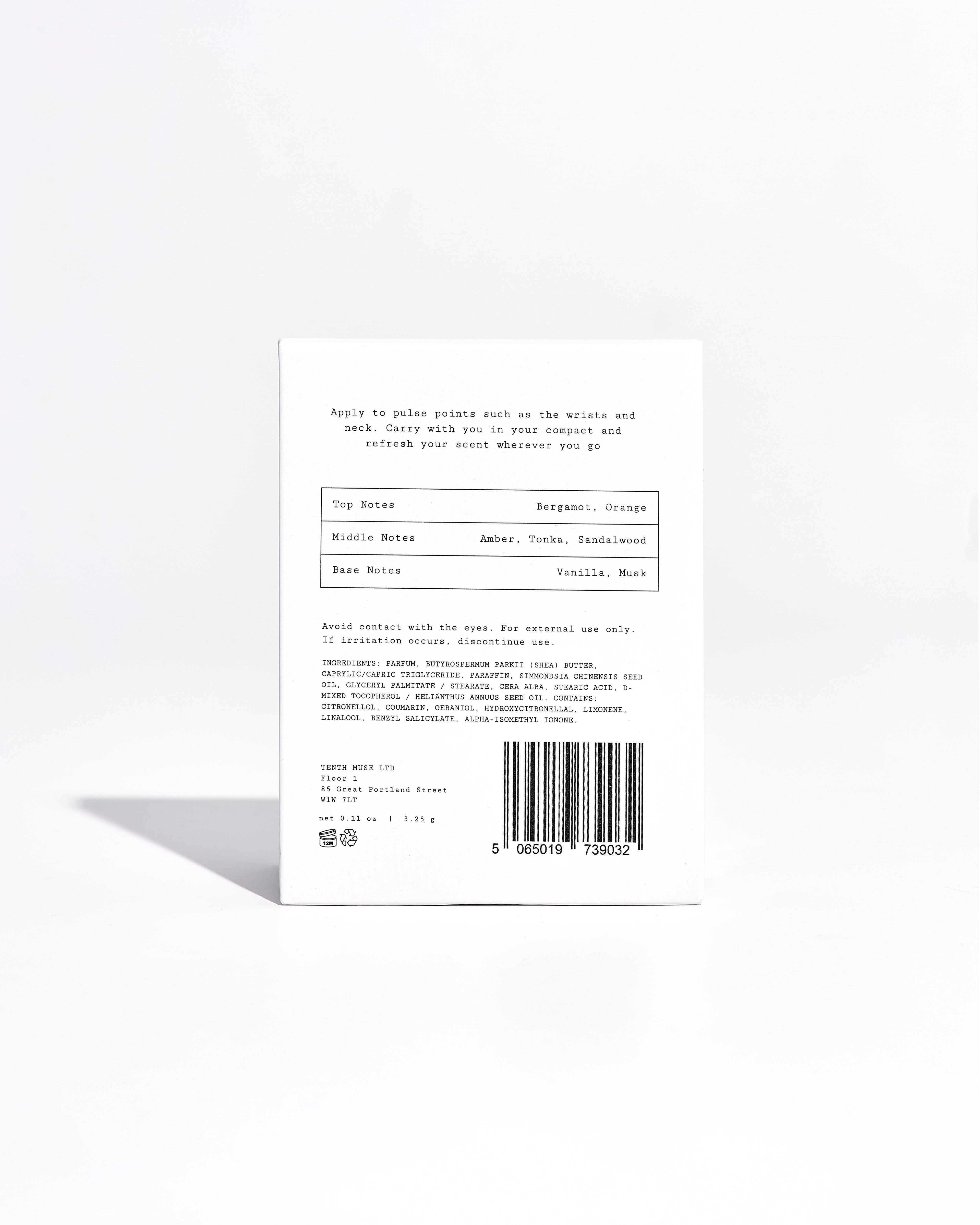 TENTH MUSE – wholesale Parfym i fast form – Vanilla Afterglow fast parfymbalm3