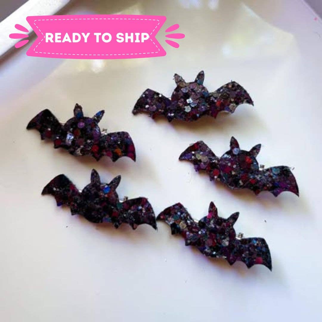 Sparkling New Baby, LLC. – Engroshandel Hårsløjfe - Børn – Sort Prisme Mini Flagermus Sløjfe0