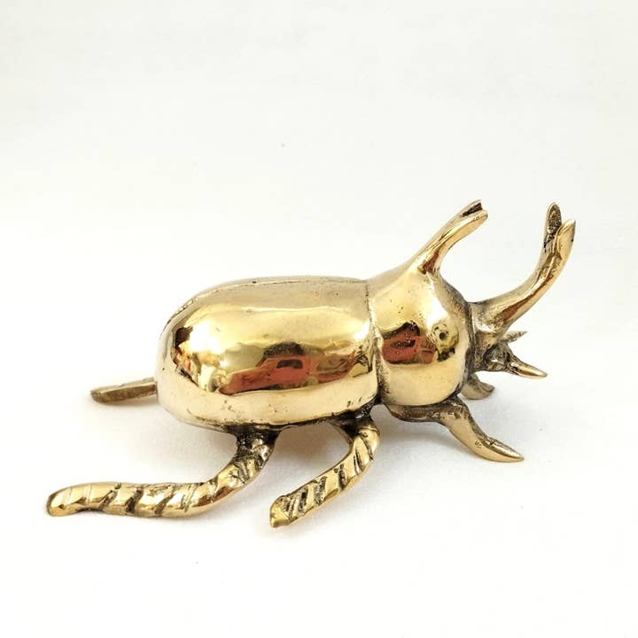 Bottle Opener Beetle Rhinoceros 11 x 7 x 5,5 cm - Solid Bras for wholesale by FERN