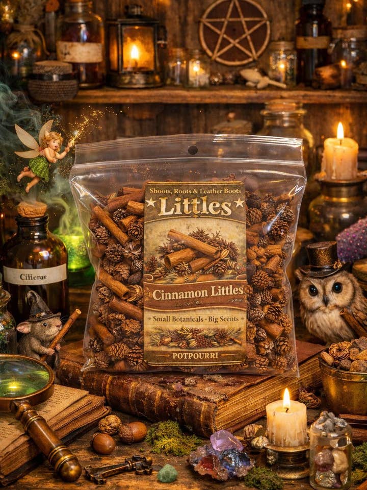 The Littles- Cinnamon Handcrafted Potpourri. for wholesale by Shoots, Roots & Leather Boots