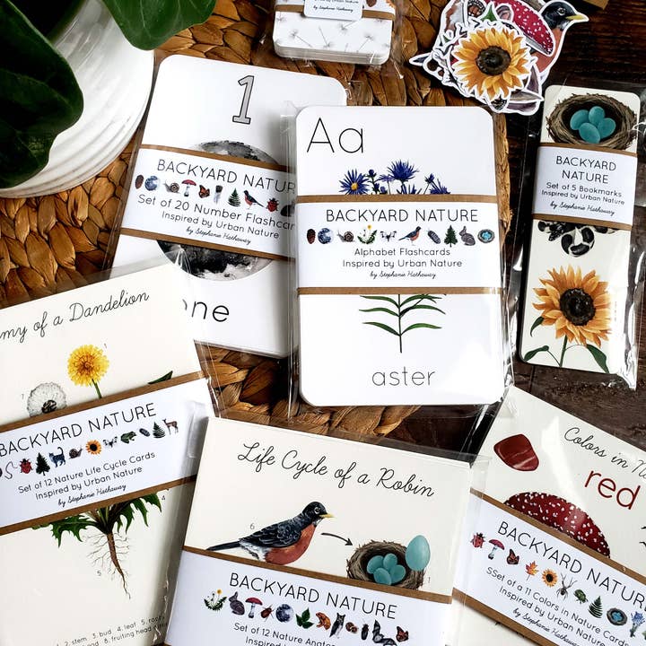 Stephanie Hathaway Designs – wholesale Bokmärke – Backyard Nature bokmärkespaket, uppsättning av 6 bokmärken4