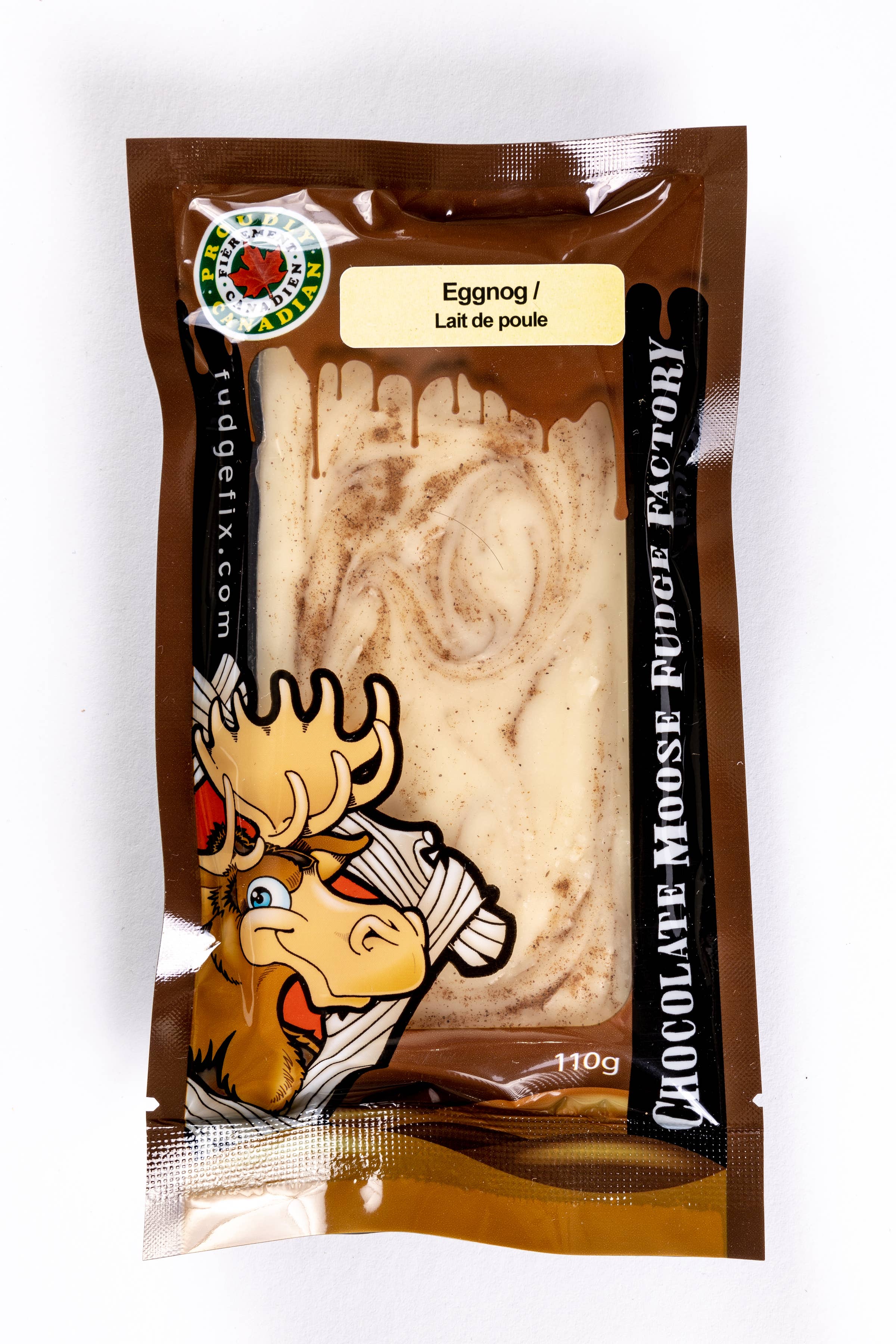 Chocolate Moose Fudge Factory - Wholesale Fudge - Fudge - Eggnog 110gCase of 121