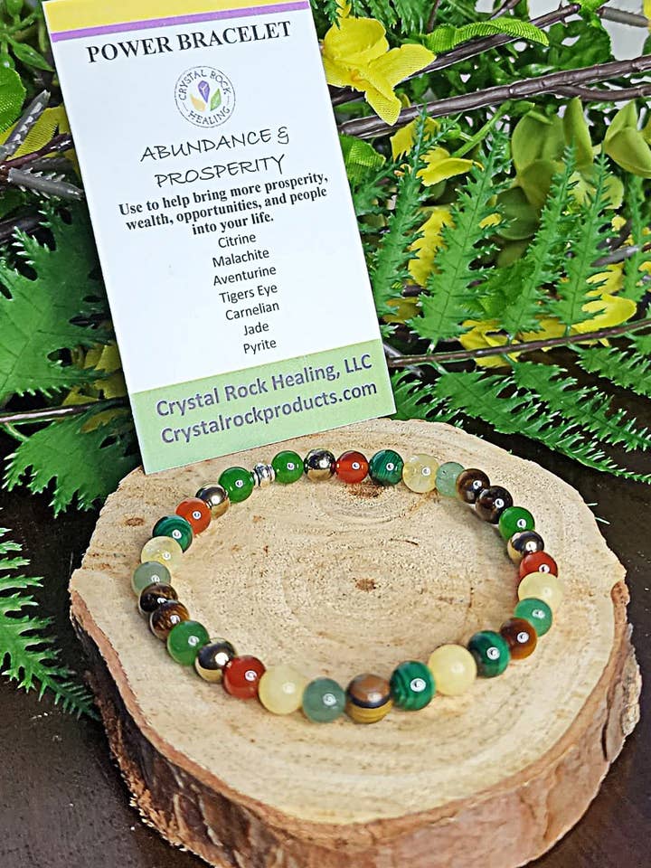 Power Bracelet -Abundance & Prosperity for wholesale by Crystal Rock Healing, LLC