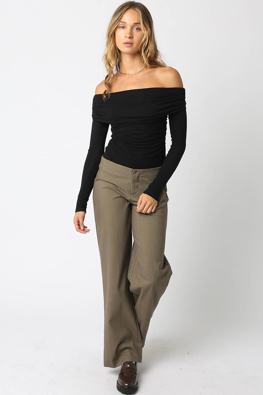 Olivaceous - Wholesale Bodysuit - Women's - Esther Off Bodysuit15