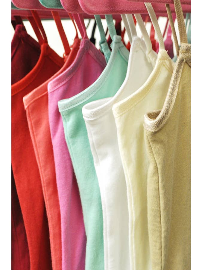 Cutie Patootie Clothing - Wholesale Tank Top - Kids - GKT-16058B Girl's Solid Cami Tank Soft Cotton Lycra4