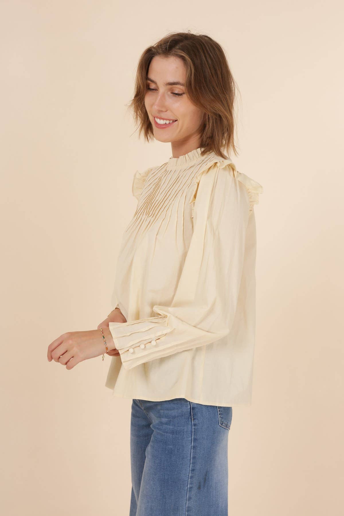 Daphnea - Vente Chemisier – femme - 3761 TOP PLISSÉ2