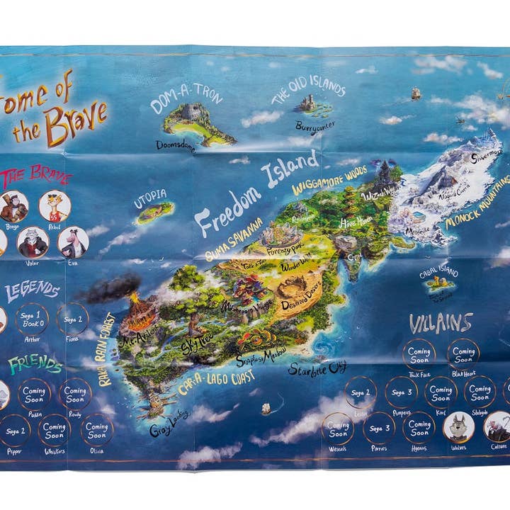 SAGA 1 Map and Sticker Bundle for wholesale by BRAVE Books