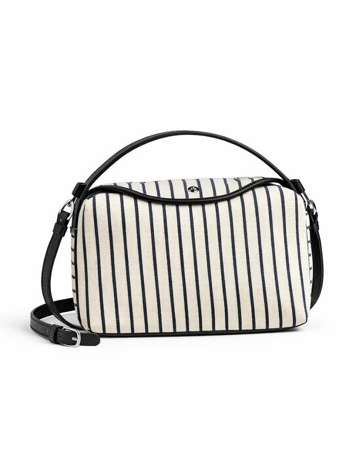 Saco de Lona com Detalhe em Pele às Riscas por atacado de Kadriye Baştürk