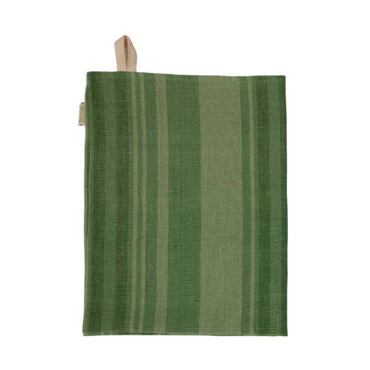 Tea towel - Stripes Green for wholesale by Bonheur du Jour