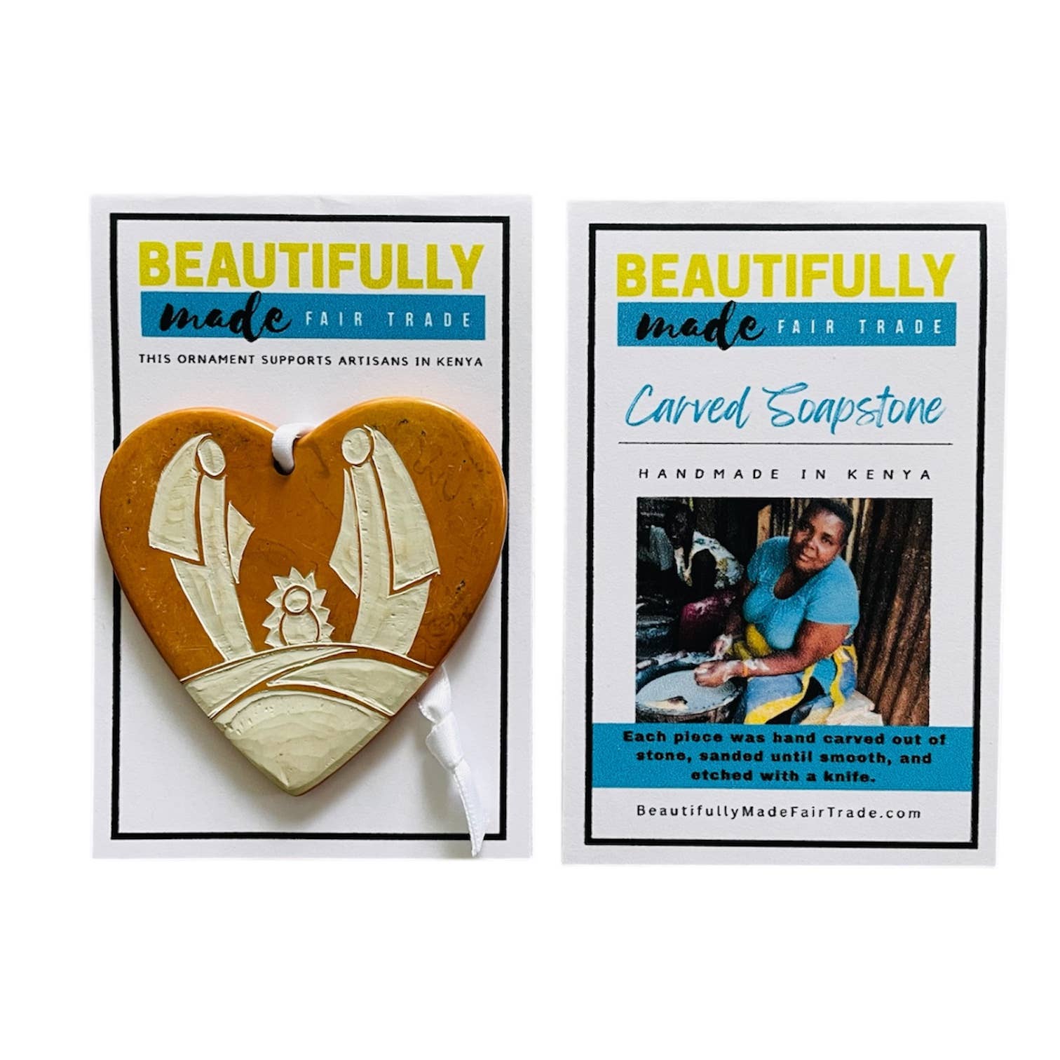 Beautifully Made Fair Trade - Wholesale Ornament - Kenya | Soapstone Nativity | Ornament2