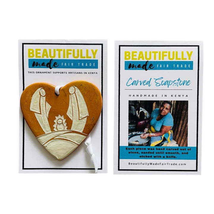 Beautifully Made Fair Trade - Wholesale Ornament - Kenya | Soapstone Nativity | Ornament2