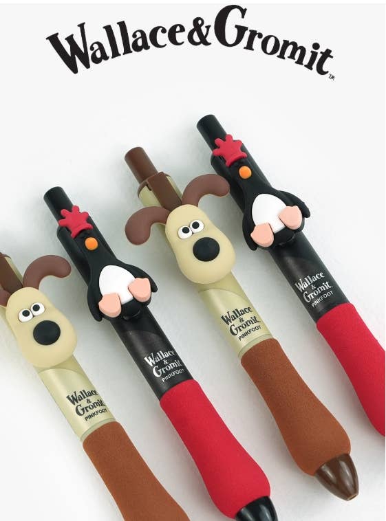 K-Wonderland - Wholesale Pen - Wallace & Gromit Mini Gelpennen met Figuren – Gromit & McGraw3