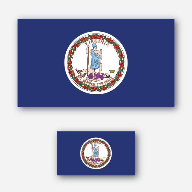 Adhesivo Bandera de Virginia para venta al por mayor de Metal the Brand