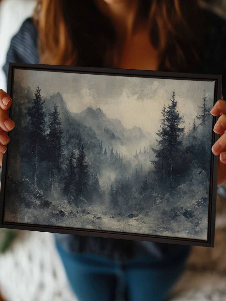 MYSTIC HIGHLANDS, oeuvre sur toile imprimée pour la vente par Oleka Canvas