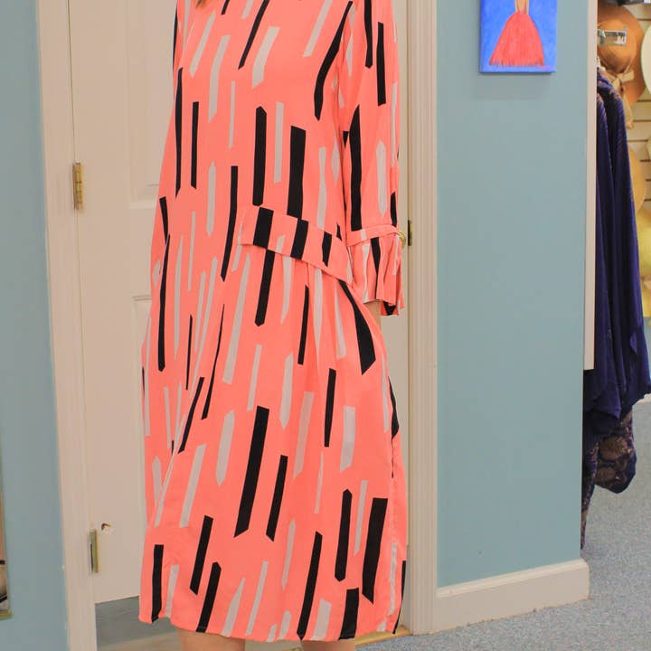 April Pink Printed Dress for wholesale by Love Stone Fashion LLC.