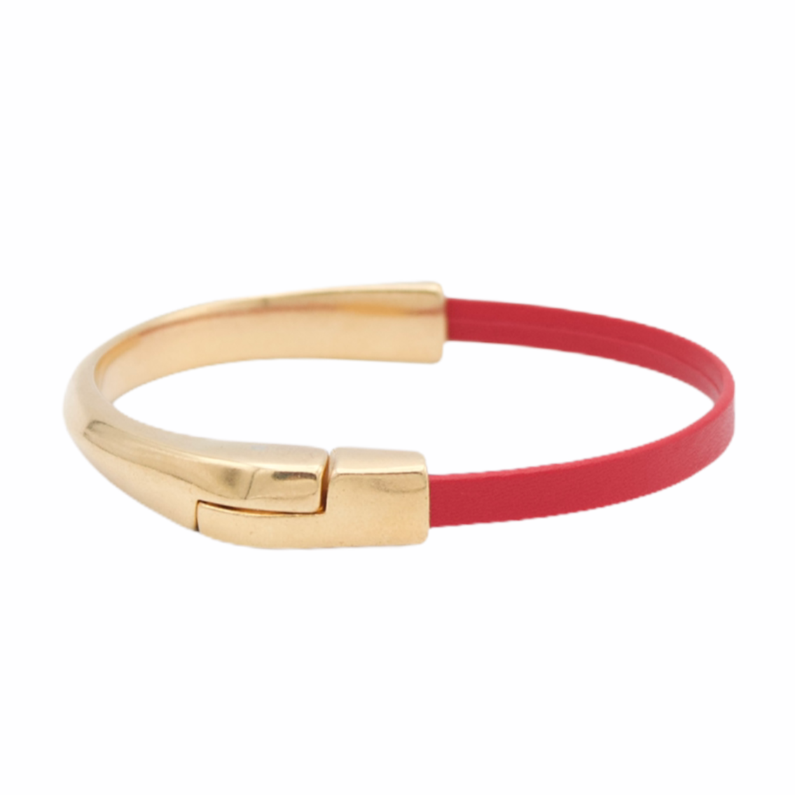 Araracuara - Wholesale Bangle Bracelet - AMACAYACÚ leather bracelet (gold) with magnetic clasp13