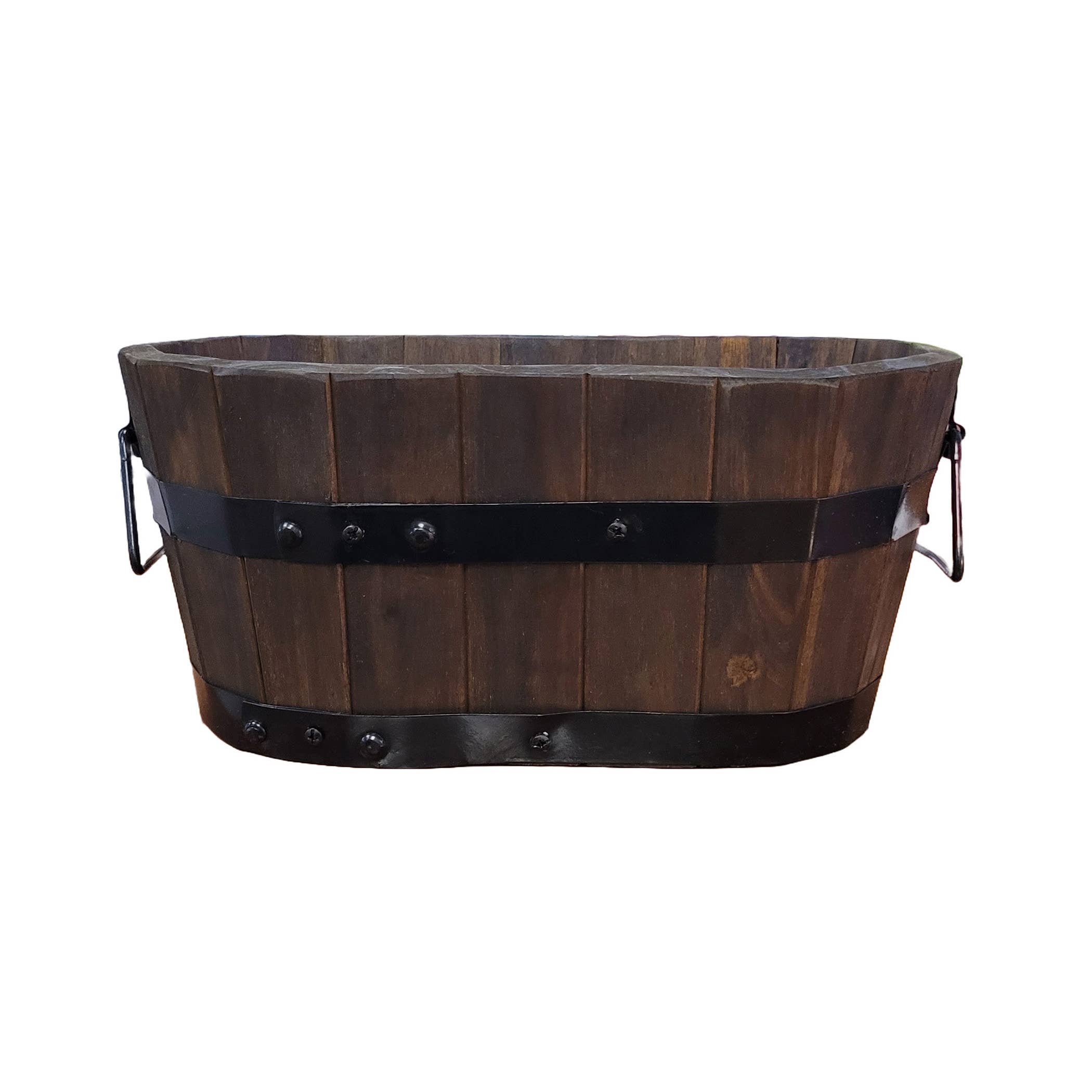 DeVault Enterprises - Wholesale Plant Pot - DeVault Small Wood Oval Planters – Rustic & Stylish Acacia2
