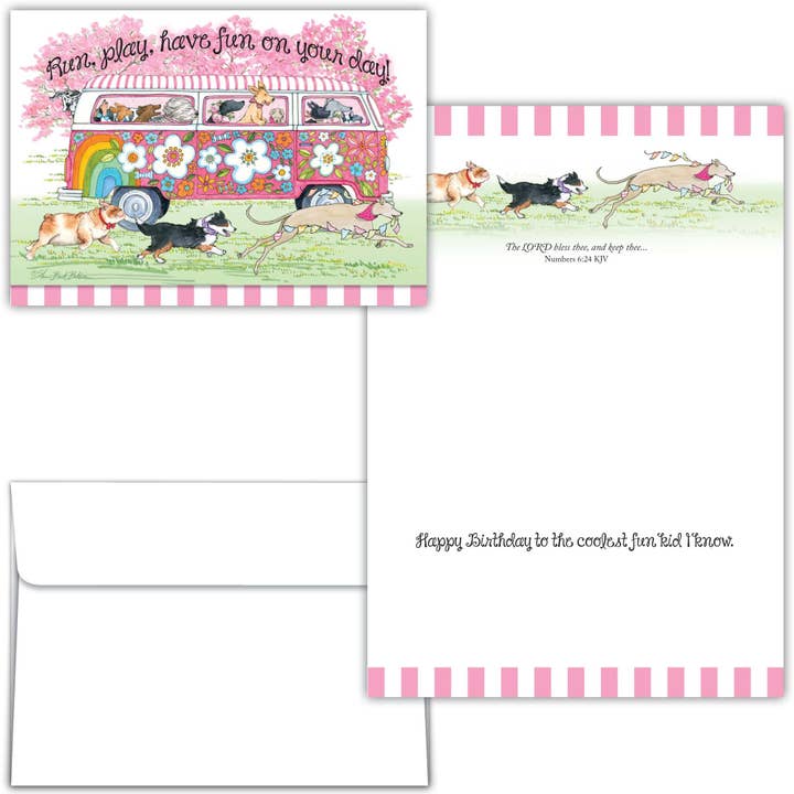 Crown Point Graphics - Wholesale Birthday Card - Dogs and Van Birthday | Birthday Greeting Card