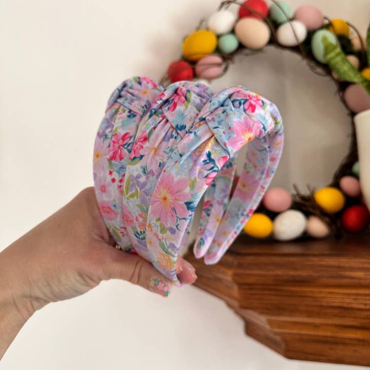 Brynnbands - Wholesale Fashion Headband - Women's - Watercolor Floral Hard Headband - Easter Spring Accessory3