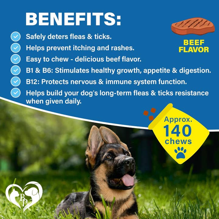 Beloved Pets - Wholesale Pet Treats - Dog - Beloved Pets Flea and Tick Prevention Chewable Pills for Dog1