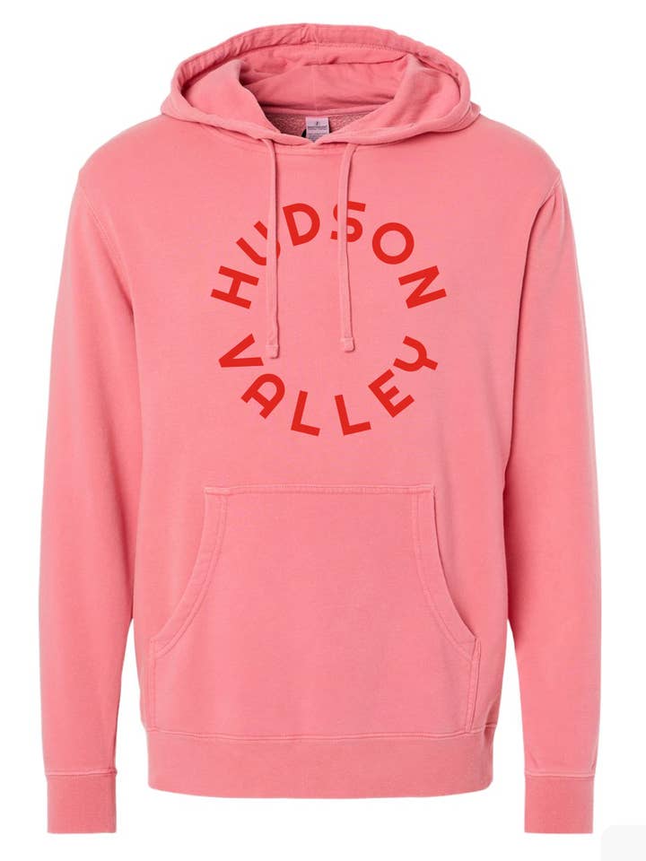 Hoodie 'Hudson Valley Round' PINK for wholesale by Citiot