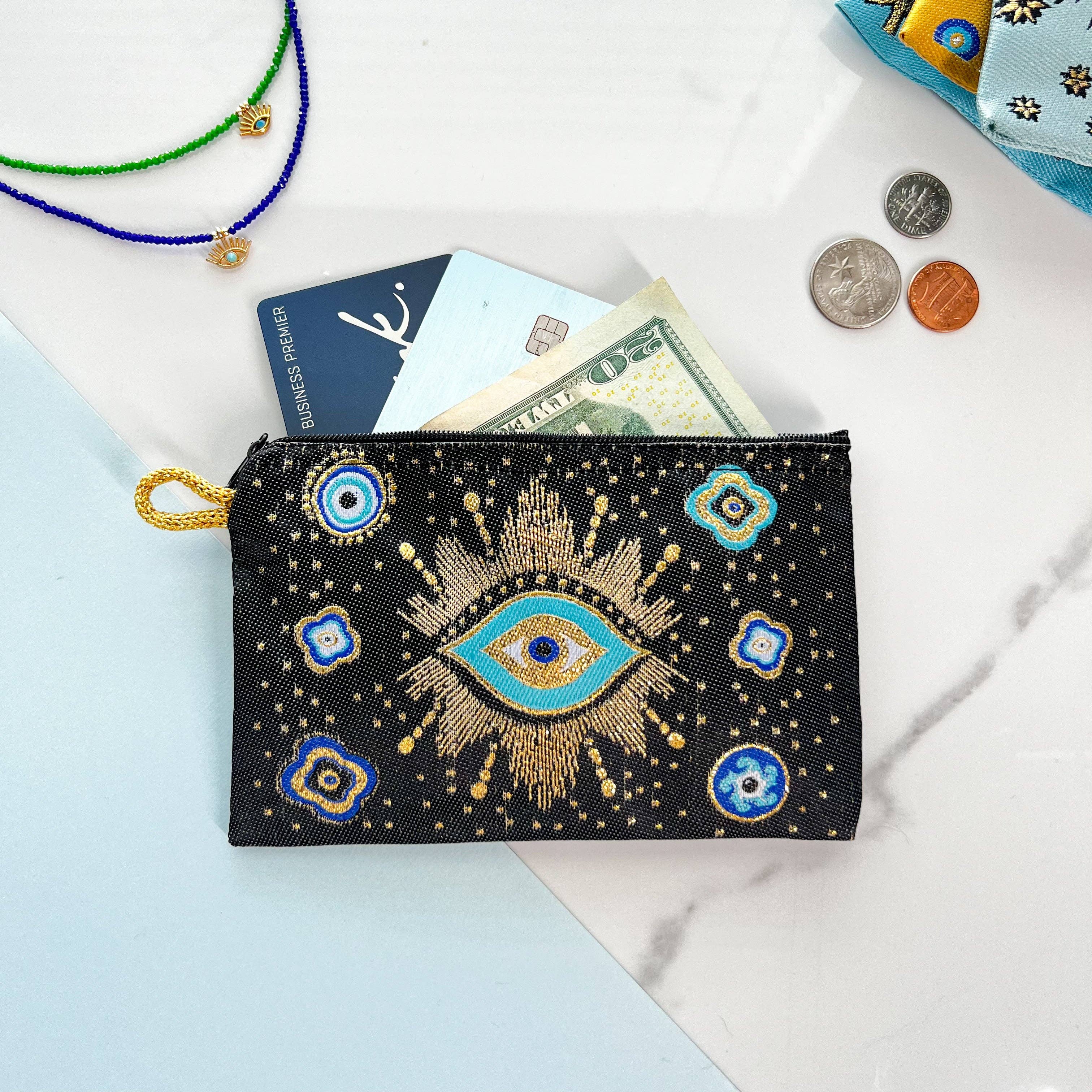 Umays Boho - Venta al por mayor Monedero - Mujer - Monedero turco Evil Eye, bolsa de tela con cierre, pequeños regalos1