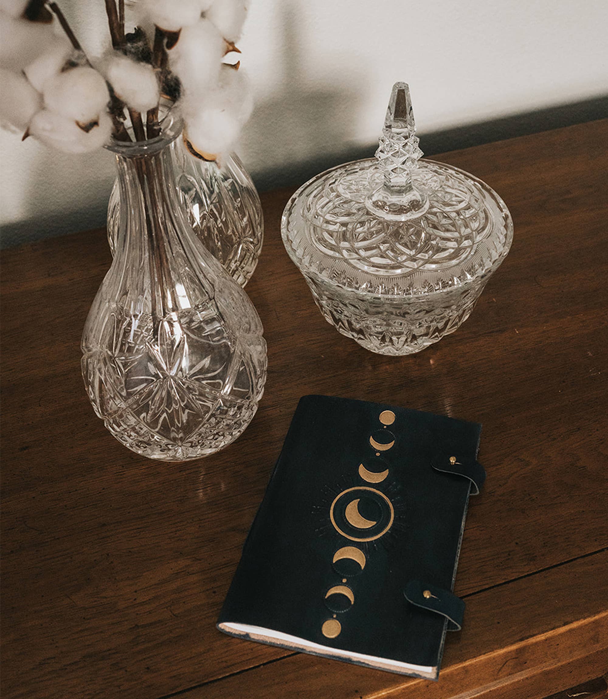 Matr Boomie Fair Trade - Wholesale Journal/Diary - Indukala Moon Phase 5x7 Leather Journal - Refillable Paper2