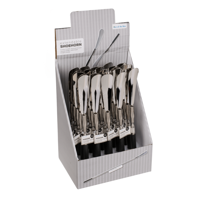 Out of the blue KG – wholesale Skohorn - Unisex – Uttagbar skohorn i metall, cirka 77 cm2