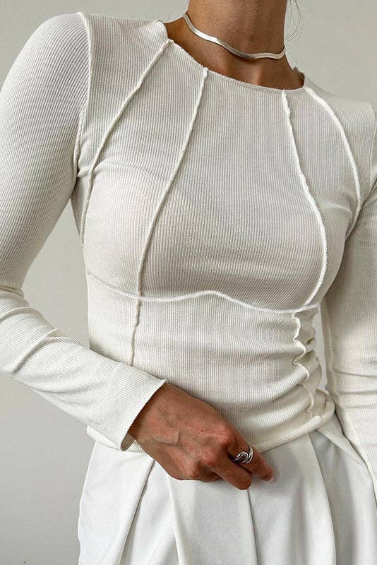 safistyle - Wholesale Knit Top - Women's - Structured Long Sleeve Top1