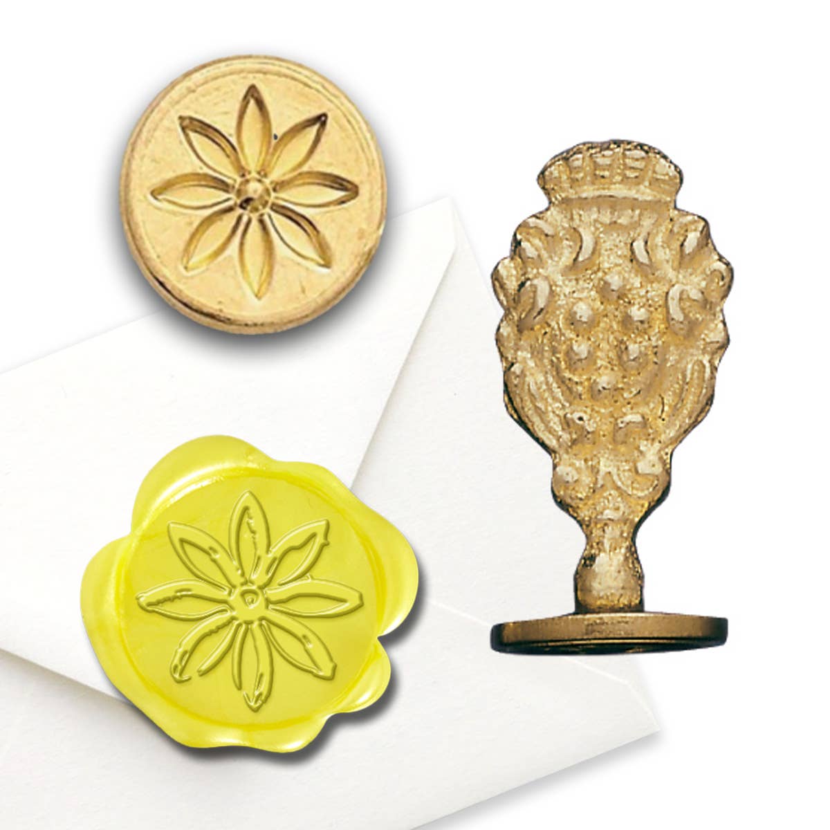 Freund Mayer & Co. - Wholesale Rubber/Decorative Stamp - Florentine Brass Wax Seal Stampers-over 50 popular symbols21