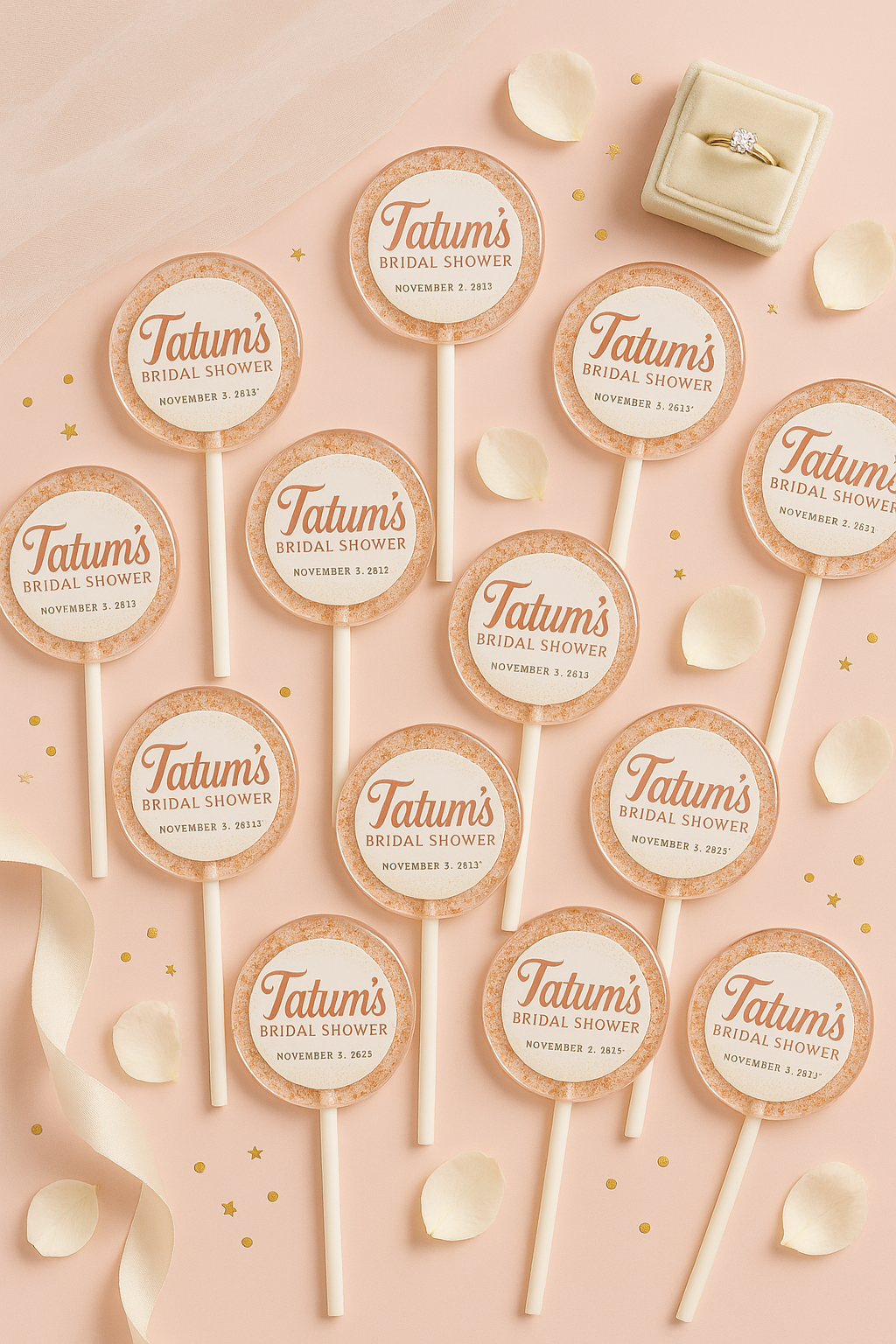 TheLollipopStudio - Wholesale Lollipop - Bridal Shower Lollipops – Custom Rose Gold Wedding Favors 2