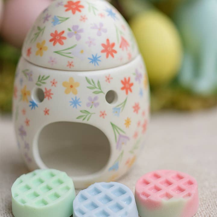 Äggformat doftljus- och vaxvärmare i keramik för wholesale av Cirabella-Sensaura srl