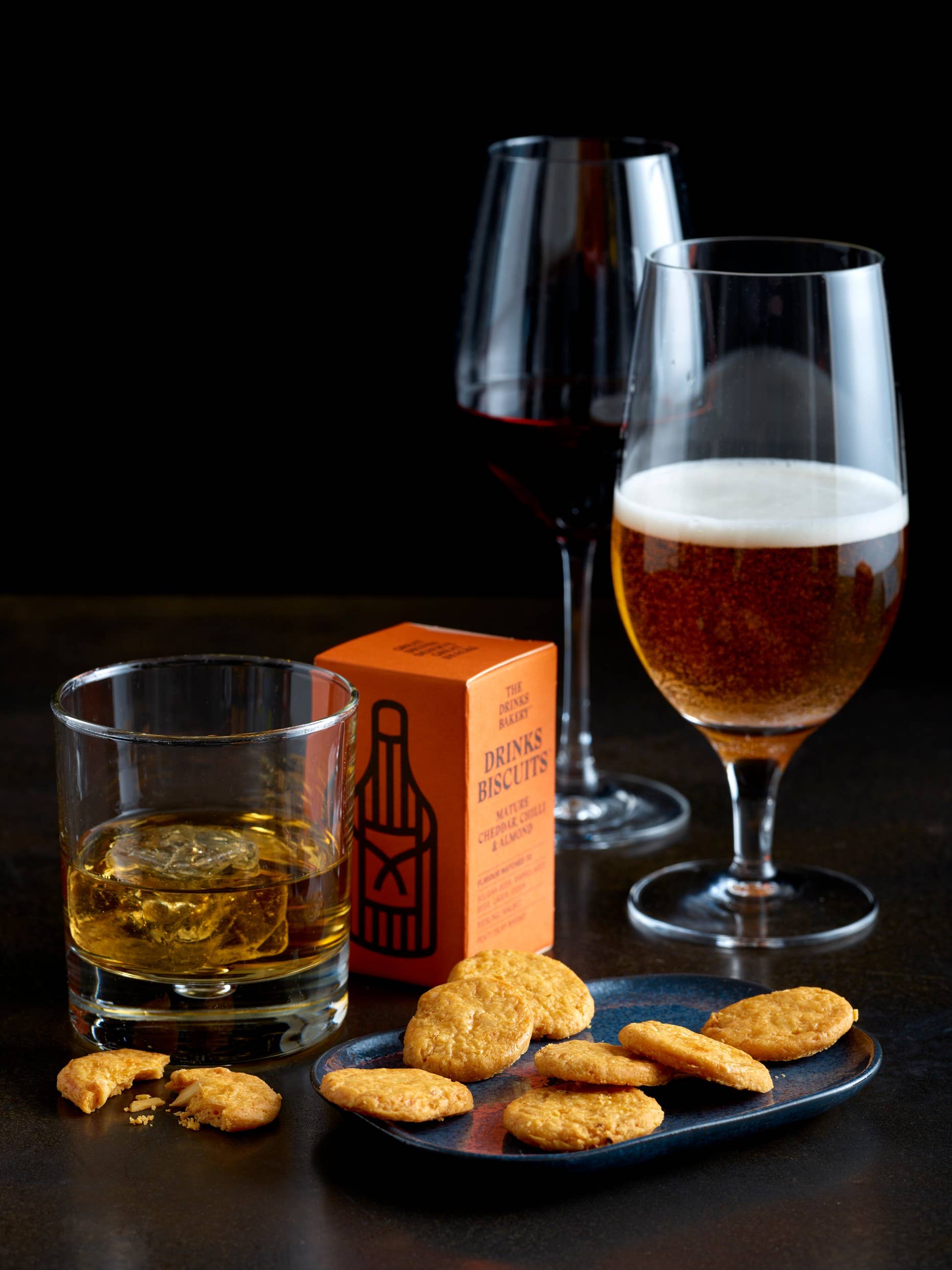 The Drinks Bakery – wholesale Biscuit – Drinks Biscuits - Mature Cheddar & Smoked Chilli 36g3