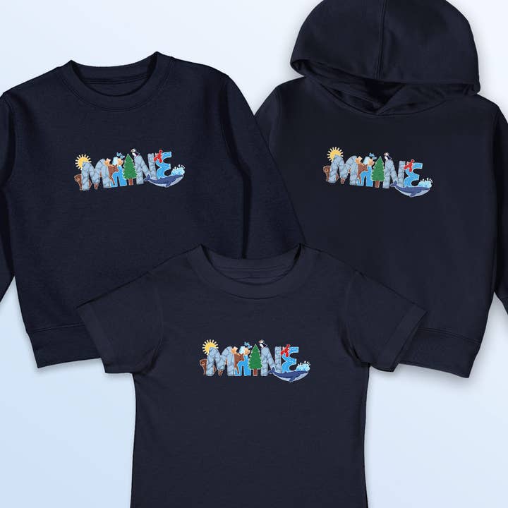 Maine Whimsical Animals Toddler T-Shirt, Sweatshirt, Hoodie for wholesale by RetroPlanet
