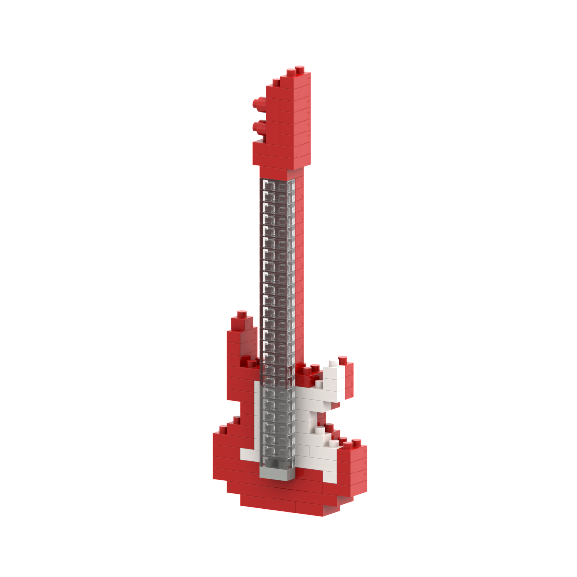 Brixies – wholesale Build-a-toy – Child – BRIXIES electric guitar red1
