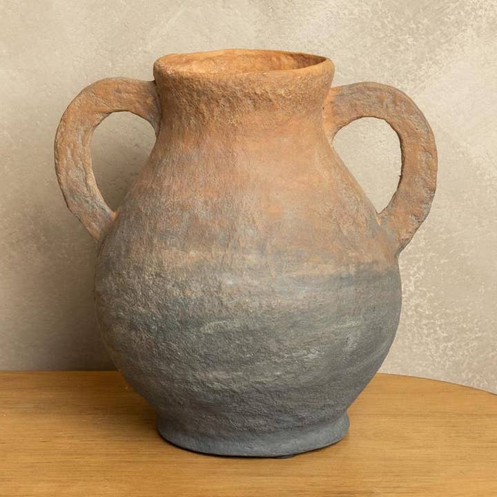 Jarrón Obra de Algodón Mache Marrón (Pk/02) para venta al por mayor de Audrey's Home & Gift