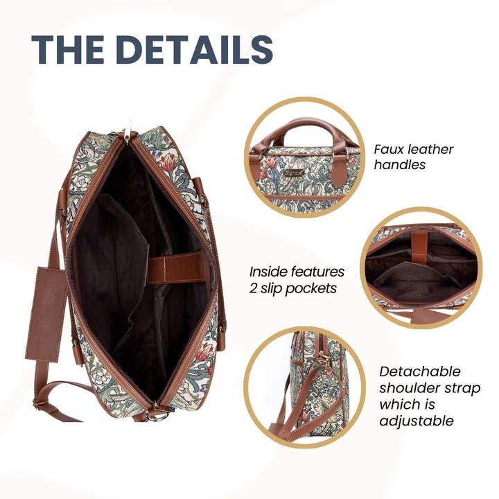 SignareArt - Wholesale Laptop Bag - Women's - CPU-GLILY | William Morris Golden Lily Computer Laptop Bag Case 15.6"3
